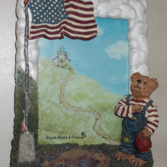 Boyds Bears & Friends picture frame approx 6 1/4"x5", picture 5 1/4"x4" IE 4200 - Picture 1 of 2